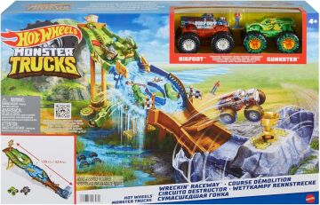 Hot Wheels Monster Trucks Heyecanlı Yarışlar Oyun Seti, 4 yaş ve üzeri, HGV12