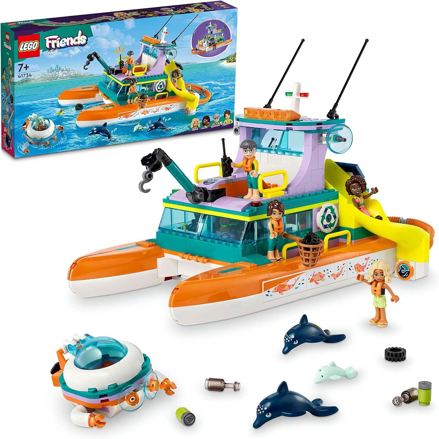 LEGO® Friends Deniz Kurtarma Teknesi 41734 Oyuncak Yapım Seti (717 Parça)