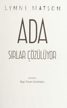 Ada - Sırlar Çözülüyor (Ciltli)