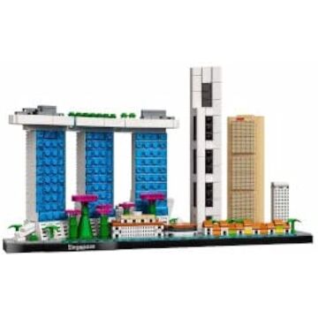 LEGO® Architecture Şehir Yapıları Koleksiyonu: Singapur 21057 - Yetişkinler için Koleksiyonluk Sergilenebilir Model Yapım Seti (827 Parça)