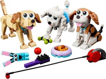 LEGO Creator Sevimli Köpekler 31137-7 Yaş ve Üzeri Çocuklar İçin Beagle, Poodle ve Labrador Modelleri İçeren Yaratıcı Oyuncak Yapım Seti (475 Parça)