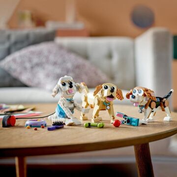 LEGO Creator Sevimli Köpekler 31137-7 Yaş ve Üzeri Çocuklar İçin Beagle, Poodle ve Labrador Modelleri İçeren Yaratıcı Oyuncak Yapım Seti (475 Parça)