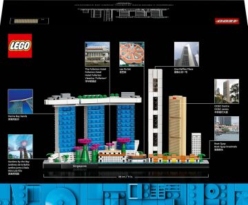 LEGO® Architecture Şehir Yapıları Koleksiyonu: Singapur 21057 - Yetişkinler için Koleksiyonluk Sergilenebilir Model Yapım Seti (827 Parça)