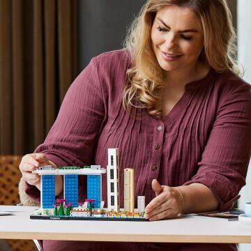 LEGO® Architecture Şehir Yapıları Koleksiyonu: Singapur 21057 - Yetişkinler için Koleksiyonluk Sergilenebilir Model Yapım Seti (827 Parça)