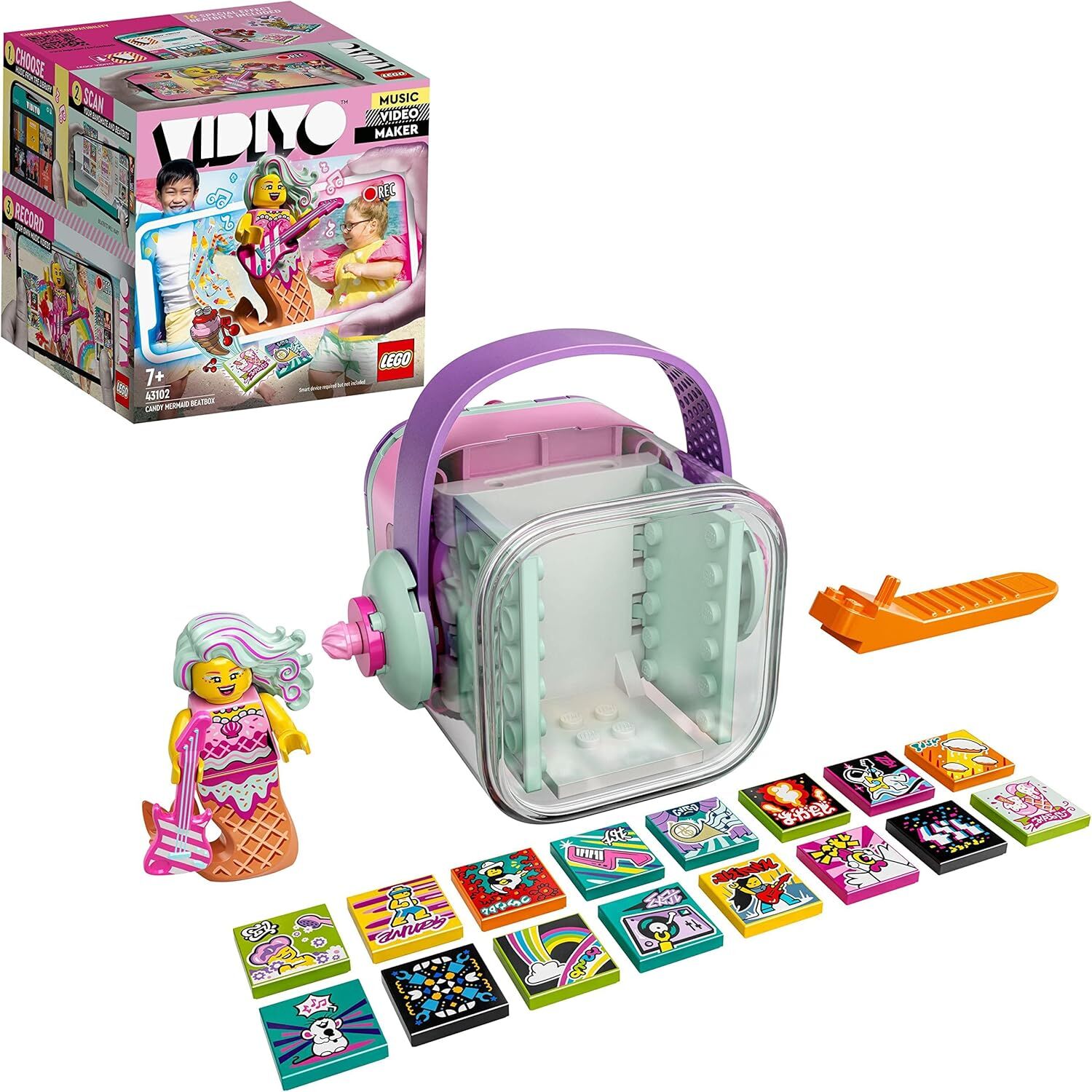 LEGO VIDIYO Candy Mermaid BeatBox 43102 - Müzik Seven Çocuklar İçin Yaratıcılığı Teşvik Eden Oyuncak Yapım Seti (71 Parça)