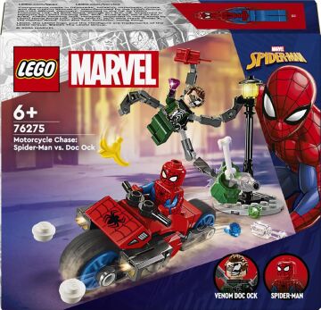 LEGO Marvel Motosiklet Takibi: Örümcek Adam Doktor Oktopus’a Karşı 76275-6 Yaş ve Üzeri Süper Kahraman Seven Çocuklar için Yaratıcı Oyuncak Yapım Seti (77 Parça)
