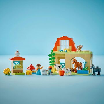 LEGO DUPLO Kasabası Çiftlikte Hayvanların Bakımı 10416-2 Yaş ve Üzeri Çocuklar için Oyuncak İnek, Koyun, Tavuk ve At İçeren Eğitici Oyuncak Yapım Seti (74 Parça)