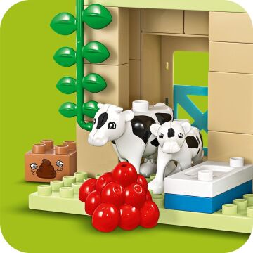 LEGO DUPLO Kasabası Çiftlikte Hayvanların Bakımı 10416-2 Yaş ve Üzeri Çocuklar için Oyuncak İnek, Koyun, Tavuk ve At İçeren Eğitici Oyuncak Yapım Seti (74 Parça)