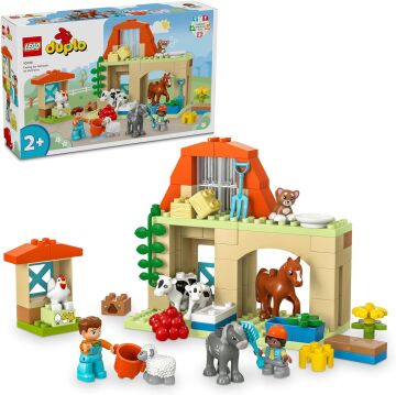 LEGO DUPLO Kasabası Çiftlikte Hayvanların Bakımı 10416-2 Yaş ve Üzeri Çocuklar için Oyuncak İnek, Koyun, Tavuk ve At İçeren Eğitici Oyuncak Yapım Seti (74 Parça)