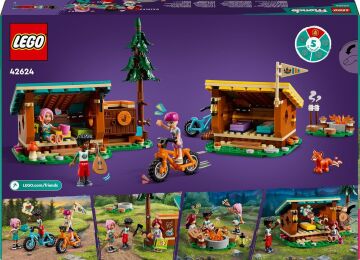 LEGO Friends Macera Kampı Şirin Kulübeler 42624-7 Yaş ve Üzeri Çocuklar için Tilki Figürü İçeren Yaratıcı Oyuncak Yapım Seti (437 Parça)