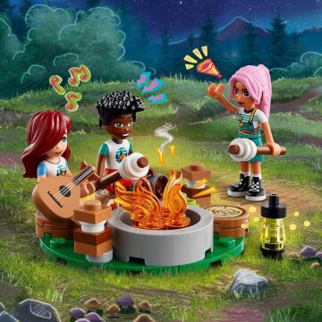 LEGO Friends Macera Kampı Şirin Kulübeler 42624-7 Yaş ve Üzeri Çocuklar için Tilki Figürü İçeren Yaratıcı Oyuncak Yapım Seti (437 Parça)