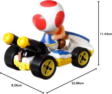 Hot Wheels Mario Kart Aracı 4'lü Paket, 4'lü Fan-Favorit Karakteri Seti, 1 Özel Model İçerir, 3 Yaş ve Üzeri Çocuklar ve Hayranlar için Koleksiyon Hediyesi