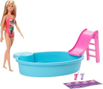 Barbie ve Havuzu Oyun Seti, 3 yaş ve üzeri, GHL91