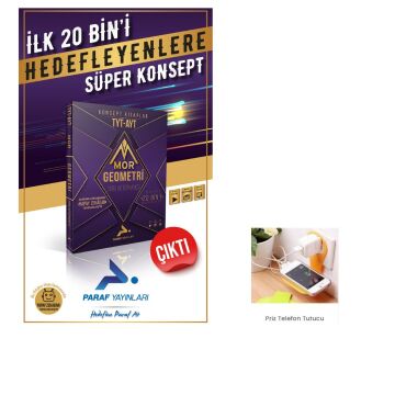 Paraf Yayınları mor geometri soru kütüphanesi (priz telefon tutucu hediye)
