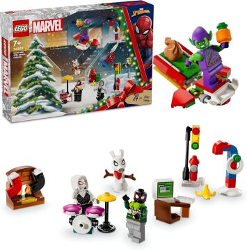LEGO Marvel Örümcek Adam 2024 Yılbaşı Takvimi 76293, 7 Yaş ve Üzeri Çocuklar için 24 Ayrı Sürpriz İçeren Yaratıcı Oyuncak Yapım Seti (246 Parça)