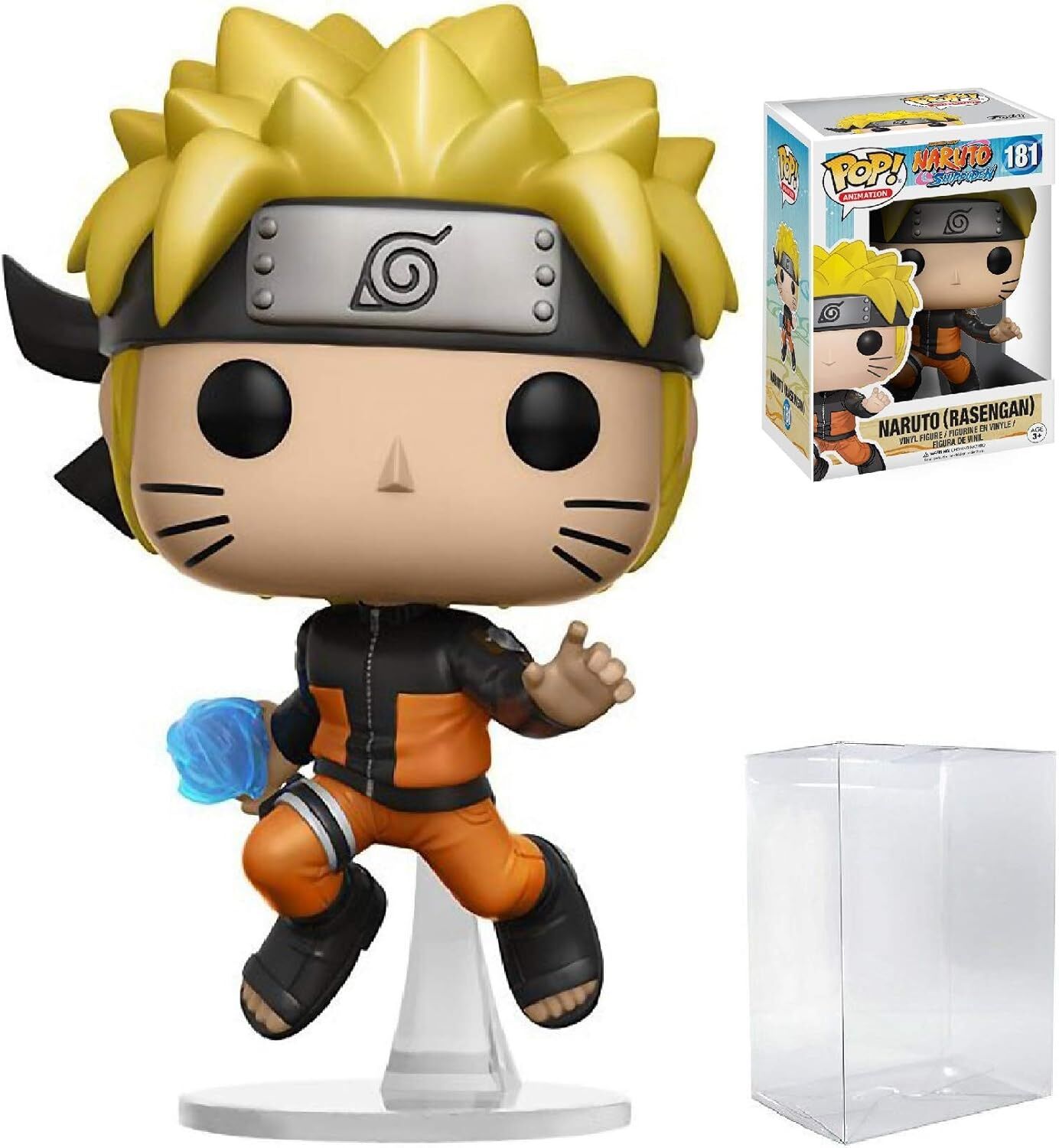 POP Naruto Shippuden - Naruto (Rasengan) Funko Pop! Vinil Figür (Uyumlu Pop Kutusu Koruyucu Kılıf ile birlikte), Çok Renkli, 9,5 cm