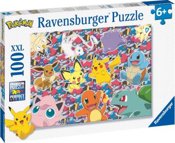 Ravensburger Çocuk Yapbozu 13338 - Savaşmaya Hazır! - 100 Parça XXL Pokemon Puzzle, 6 Yaşından Büyük Çocuklar için, Pokemon Hediyeleri