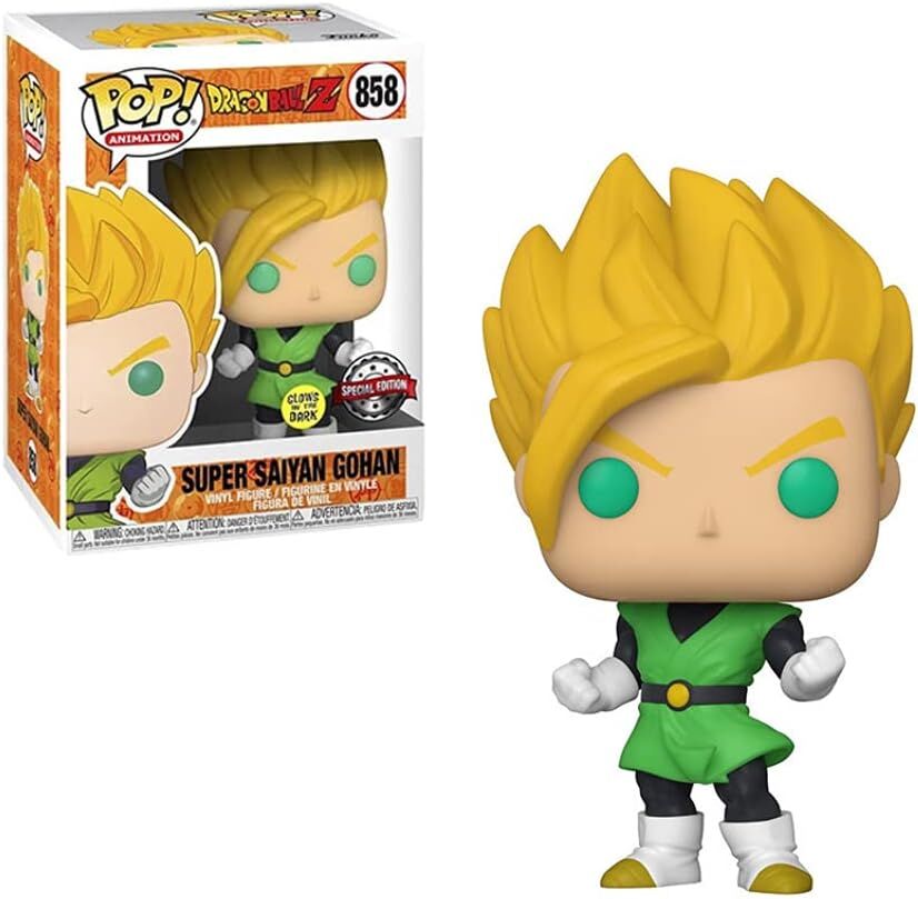 Funko Dragon Ball Z Figur Süper Saiyajin Gohan Karanlıkta Glow Pop Nr.858 Vinyl 12,8cm