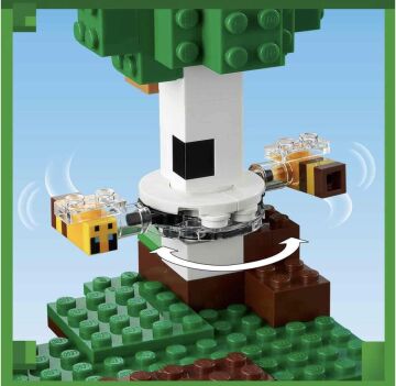 LEGO® Minecraft® Arı Evi 21241-8 Yaş ve Üzeri Çocuklar için Arı Çiftliği ve Arı Kovanı İçeren Oyuncak Yapım Seti (254 Parça)