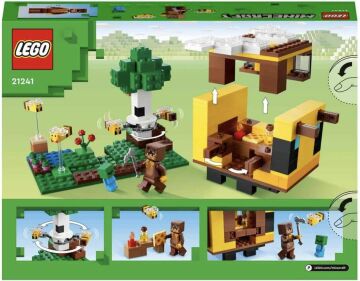 LEGO® Minecraft® Arı Evi 21241-8 Yaş ve Üzeri Çocuklar için Arı Çiftliği ve Arı Kovanı İçeren Oyuncak Yapım Seti (254 Parça)