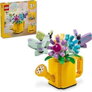 LEGO Creator Sulama Kabında Çiçekler 31149-8 Yaş ve Üzeri Çocuklar için Çizme ve Kuş Modeli Seçenekleri İçeren 3’ü 1 Arada Yaratıcı Oyuncak Yapım Seti (420 Parça)