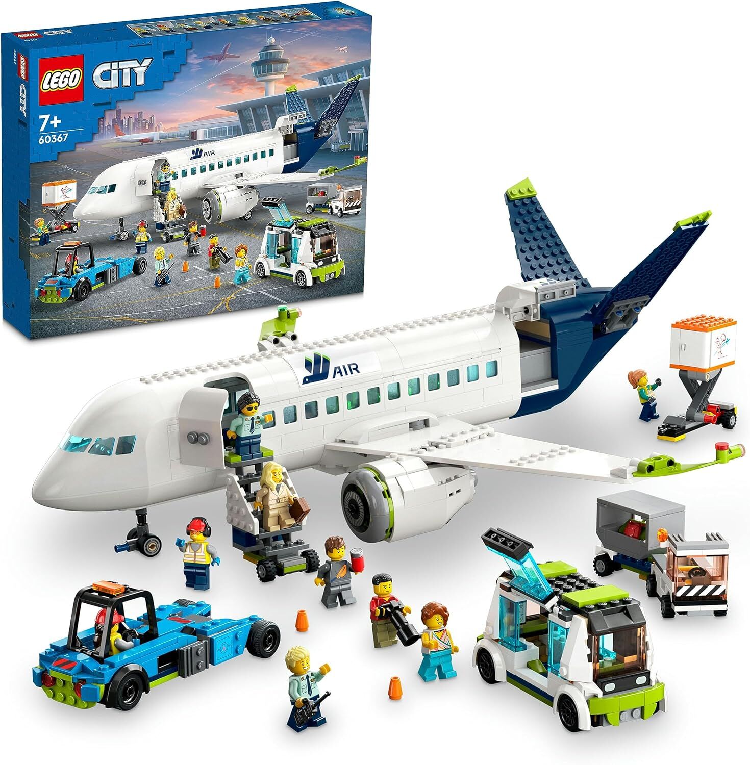 LEGO® City Yolcu Uçağı 60367 - Yaş ve Üzeri Çocuklar ve Uçak Meraklıları için Yaratıcı Oyuncak Yapım Seti (930 Parça)