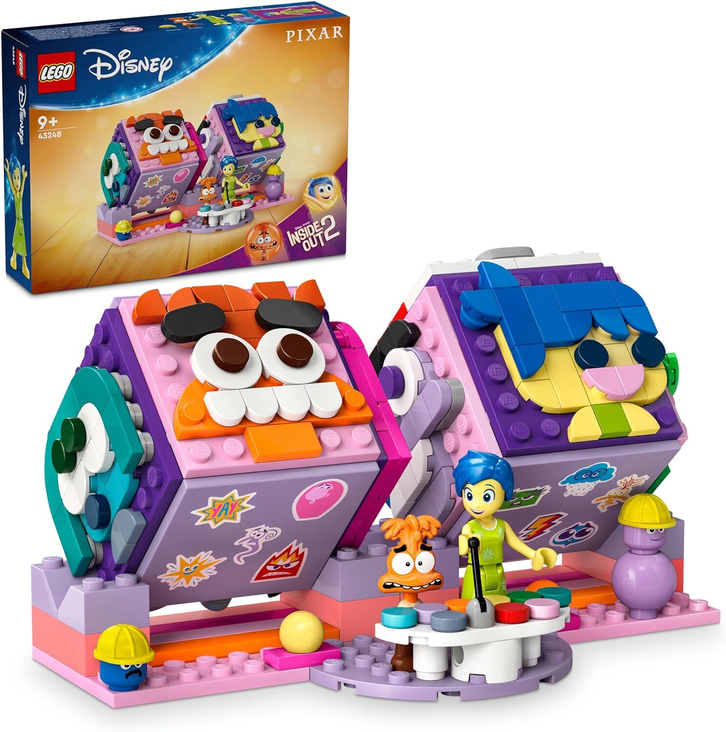 LEGO Disney Ters Yüz 2 Duygu Küpleri 43248 9 Yaş ve Üzeri Çocuklar için Pixar’dan Neşe ve Kaygı Karakterlerini İçeren Yaratıcı Oyuncak Yapım Seti (394 Parça)