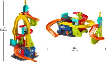 Fisher Price Little People Wheelies Şehri Araçları Oyun Seti, 2 Adet Araba Dahil, HBD77, Çok Renkli