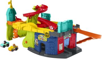 Fisher Price Little People Wheelies Şehri Araçları Oyun Seti, 2 Adet Araba Dahil, HBD77, Çok Renkli
