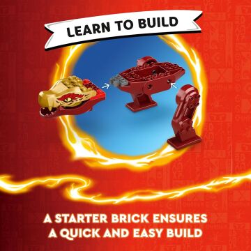 LEGO NINJAGO Kai’nin Kaynak Ejderha Savaşı 71815-4 Yaş ve Üzeri Çocuklar için 4 Minifigür İçeren Yaratıcı Oyuncak Yapım Seti (120 Parça)