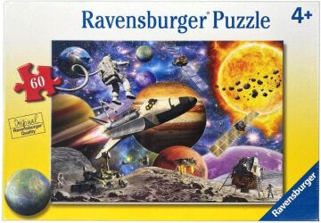 Ravensburger 51625 Uzayda Keşif Puzzle, 60 Parça, Çok Renkli