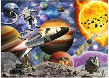 Ravensburger 51625 Uzayda Keşif Puzzle, 60 Parça, Çok Renkli