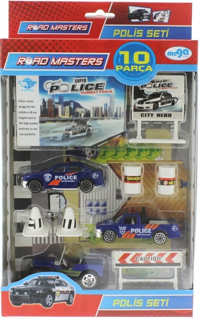 MEGA Die cast Polis Seti 10 Parça