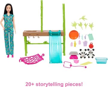 Barbie Panda Bakımı Oyun Seti, 3 yaş ve üzeri, HKT77