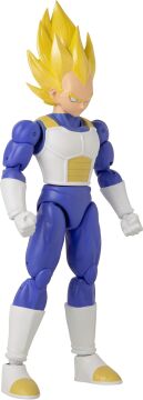 BANDAI 16 cm Dragon Ball Super Saiyan Vegeta Poz Verilebilir Figür, Dragon Stars Serisi