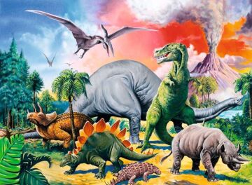 Ravensburger 100p Puz Dinozorlar, Yellow