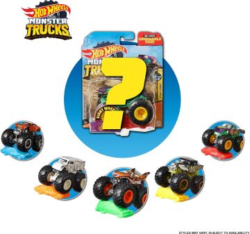 Hot Wheels Monster Trucks 1:64 Arabalar, Büyük Tekerlekli, FYJ44