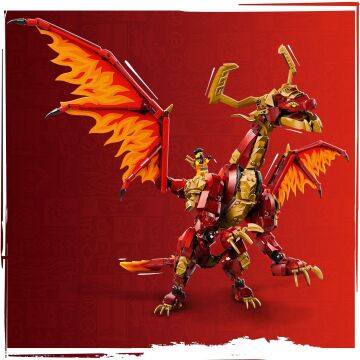 LEGO NINJAGO Hareket Kaynak Ejderhası 71822 – 12 Yaş ve Üzeri İçin 6 Minifigür İçeren Yaratıcı Oyuncak Yapım Seti (1716 Parça)