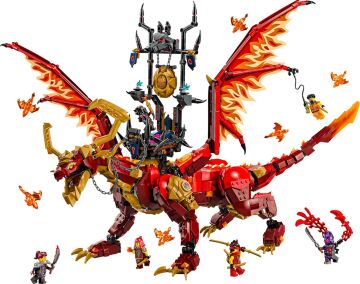 LEGO NINJAGO Hareket Kaynak Ejderhası 71822 – 12 Yaş ve Üzeri İçin 6 Minifigür İçeren Yaratıcı Oyuncak Yapım Seti (1716 Parça)