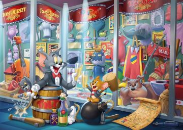 Ravensburger 1000p Puzzle Tom ve Jerry, Yapboz
