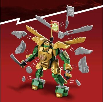 LEGO® NINJAGO® Lloyd’un Robot Savaşı EVO 71781-6 Yaş ve Üzeri Çocuklar için Altın Lloyd ve Kemik Savaşçı İçeren Yaratıcı Oyuncak Yapım Seti (223 Parça)