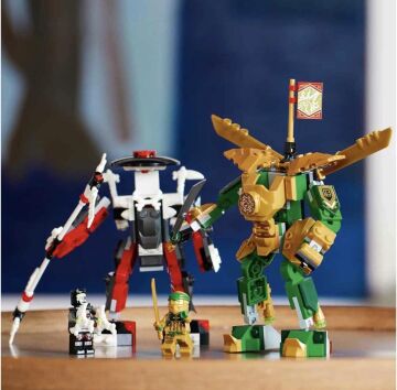 LEGO® NINJAGO® Lloyd’un Robot Savaşı EVO 71781-6 Yaş ve Üzeri Çocuklar için Altın Lloyd ve Kemik Savaşçı İçeren Yaratıcı Oyuncak Yapım Seti (223 Parça)