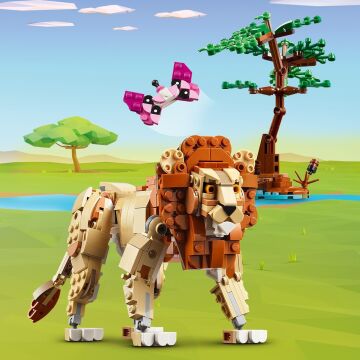 LEGO Creator Vahşi Safari Hayvanları 31150-9 Yaş ve Üzeri Çocuklar için İnşa Edilebilen Zürafa, Ceylan ve Aslan Model Seçenekleri İçeren 3’ü 1 Arada Yaratıcı Oyuncak Yapım Seti (780 Parça)