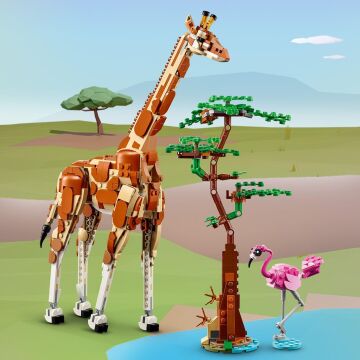 LEGO Creator Vahşi Safari Hayvanları 31150-9 Yaş ve Üzeri Çocuklar için İnşa Edilebilen Zürafa, Ceylan ve Aslan Model Seçenekleri İçeren 3’ü 1 Arada Yaratıcı Oyuncak Yapım Seti (780 Parça)