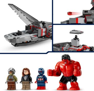 LEGO Marvel Kaptan Amerika ile Red Hulk Savaşı 76292 7 Yaş ve Üzeri Süper Kahraman Seven Çocuklar için İnşa Edilebilen Süper Kahraman Jeti İçeren Yaratıcı Oyuncak Yapım Seti (223 Parça)