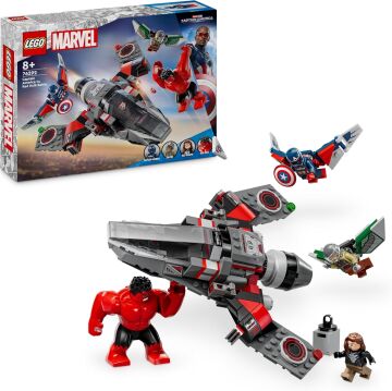 LEGO Marvel Kaptan Amerika ile Red Hulk Savaşı 76292 7 Yaş ve Üzeri Süper Kahraman Seven Çocuklar için İnşa Edilebilen Süper Kahraman Jeti İçeren Yaratıcı Oyuncak Yapım Seti (223 Parça)