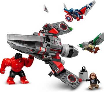 LEGO Marvel Kaptan Amerika ile Red Hulk Savaşı 76292 7 Yaş ve Üzeri Süper Kahraman Seven Çocuklar için İnşa Edilebilen Süper Kahraman Jeti İçeren Yaratıcı Oyuncak Yapım Seti (223 Parça)