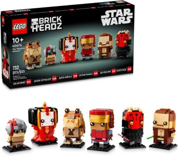LEGO 40676 Brickheadz Star Wars The Phantom Menace 10+ 732 Parça Çeşitli Karakterlerin Yapılabilir Figürleri
