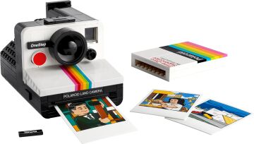 LEGO Ideas Polaroid OneStep SX-70 Kamera 21345 – Fotoğraf Meraklısı Yetişkinler için Koleksiyonluk ve Sergilenebilir Yaratıcı Model Yapım Seti (516 Parça)