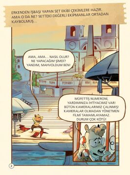 Müfettiş Numeroni 1: Film Setinde Hırsızlık - Sayısal Zekâ Gelişimi için Etkinlikli ve Çıkartmalı Dedektiflik Çizgi Romanı (7-9 Yaş)